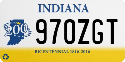 IN license plate 970ZGT