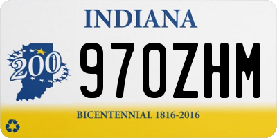 IN license plate 970ZHM