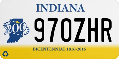 IN license plate 970ZHR