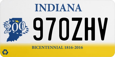 IN license plate 970ZHV