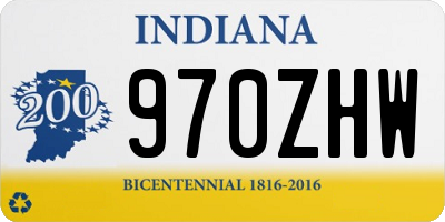 IN license plate 970ZHW