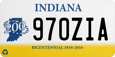 IN license plate 970ZIA