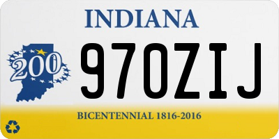 IN license plate 970ZIJ