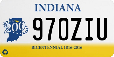 IN license plate 970ZIU