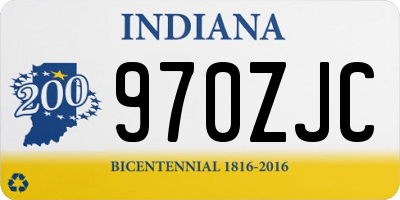 IN license plate 970ZJC