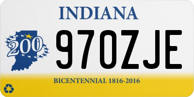 IN license plate 970ZJE