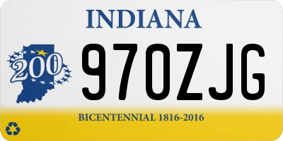 IN license plate 970ZJG
