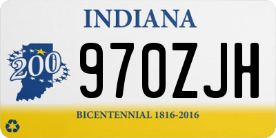 IN license plate 970ZJH