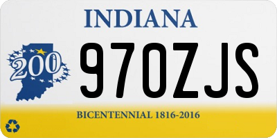 IN license plate 970ZJS