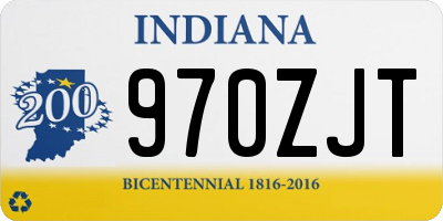 IN license plate 970ZJT