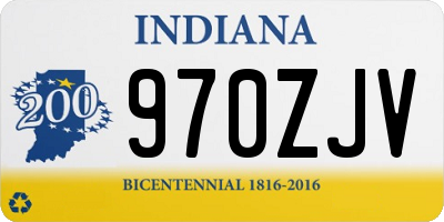 IN license plate 970ZJV