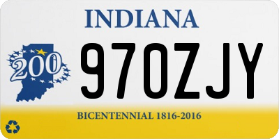 IN license plate 970ZJY