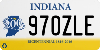 IN license plate 970ZLE