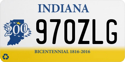 IN license plate 970ZLG