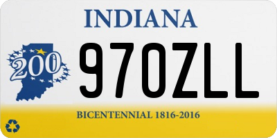 IN license plate 970ZLL