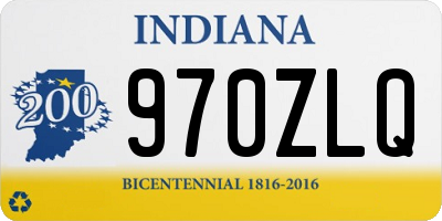 IN license plate 970ZLQ