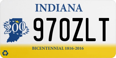 IN license plate 970ZLT