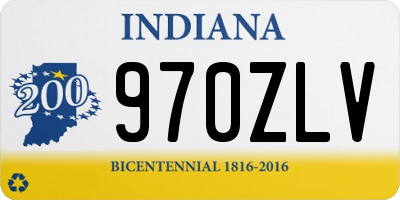 IN license plate 970ZLV