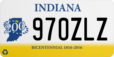 IN license plate 970ZLZ
