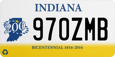 IN license plate 970ZMB
