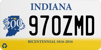 IN license plate 970ZMD