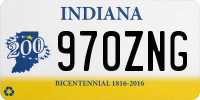 IN license plate 970ZNG