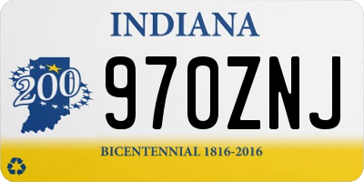 IN license plate 970ZNJ
