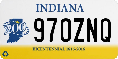 IN license plate 970ZNQ