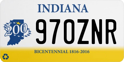 IN license plate 970ZNR