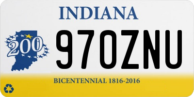 IN license plate 970ZNU