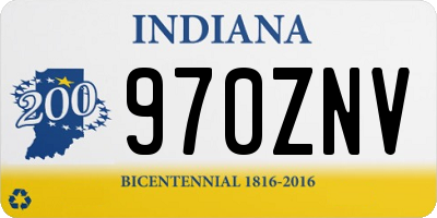 IN license plate 970ZNV