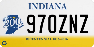 IN license plate 970ZNZ