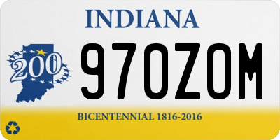 IN license plate 970ZOM