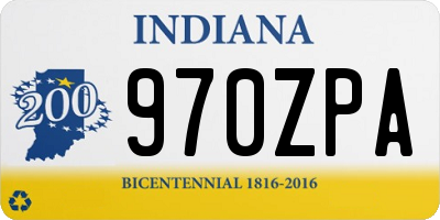 IN license plate 970ZPA