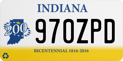 IN license plate 970ZPD
