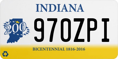 IN license plate 970ZPI