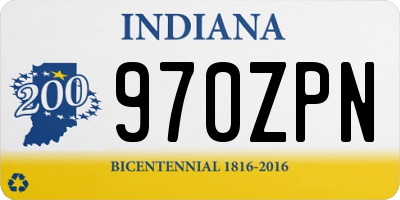 IN license plate 970ZPN