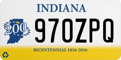 IN license plate 970ZPQ