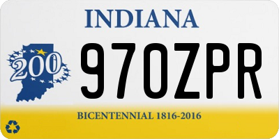 IN license plate 970ZPR