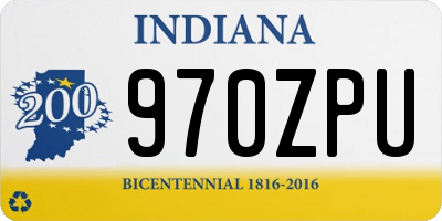 IN license plate 970ZPU