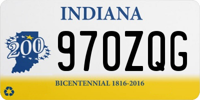 IN license plate 970ZQG