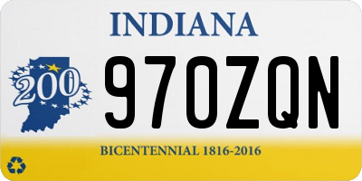 IN license plate 970ZQN