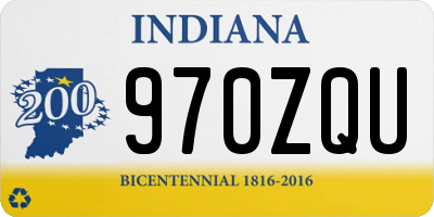 IN license plate 970ZQU