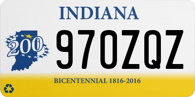 IN license plate 970ZQZ