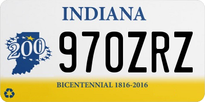 IN license plate 970ZRZ