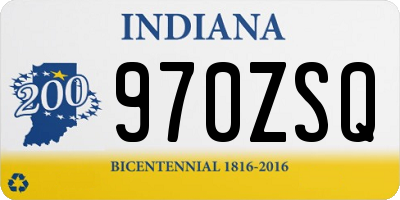 IN license plate 970ZSQ