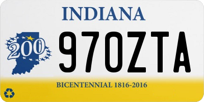 IN license plate 970ZTA