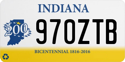 IN license plate 970ZTB