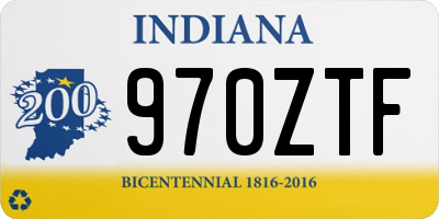 IN license plate 970ZTF