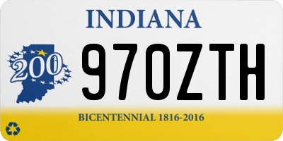 IN license plate 970ZTH